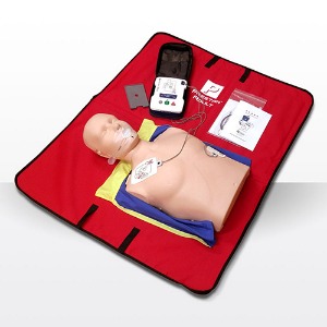 [S3039] 프레스탄 CPR마네킹+교육용제세동기세트 (마네킹 모니터형) my-U100mAEDT 심폐소생술마네킹