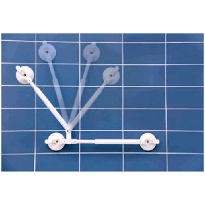 [ABL] 흡착식 안전손잡이 각도조절형 핸드레일 (독일 모밸리) 비고정식 압축손잡이 유리문 타일 화장실