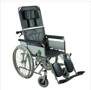 [스틸] 대세 침대형 휠체어  PARTNER P1003 리클라이닝휠체어 통타이어 팔걸이,발판착탈, 전도방지 거상휠체어