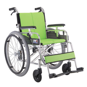 [실내1회사용][장애인보조기기] 미키코리아 휠체어 미라지2 (22D) 블랙색상 좌폭400 - 보호자브레이크, 팔받침높낮이 14.5kg