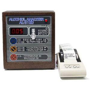 음주측정기AL-3100/고정형/거치식(프린터형/스트로우100개포함) 운수회사 장비채택/알콜측정기/음주운전 예방용/알콜계측기