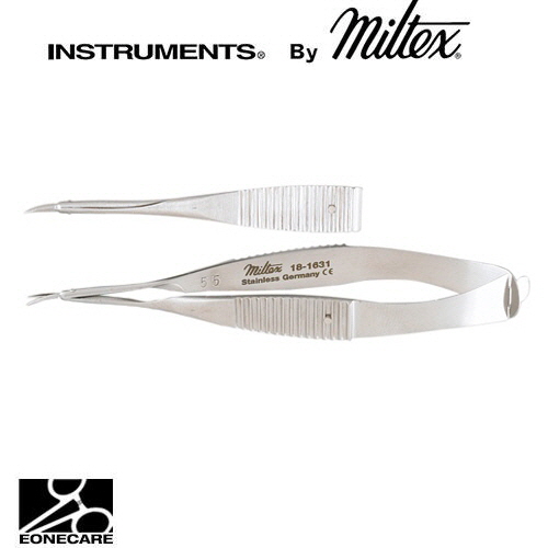 [Miltex]밀텍스 Micro VANNAS Scissors #18-1631 3-1/4&quot;(8.3cm),curvedsharp tips,ultrafine triangular arrow shaped blades
